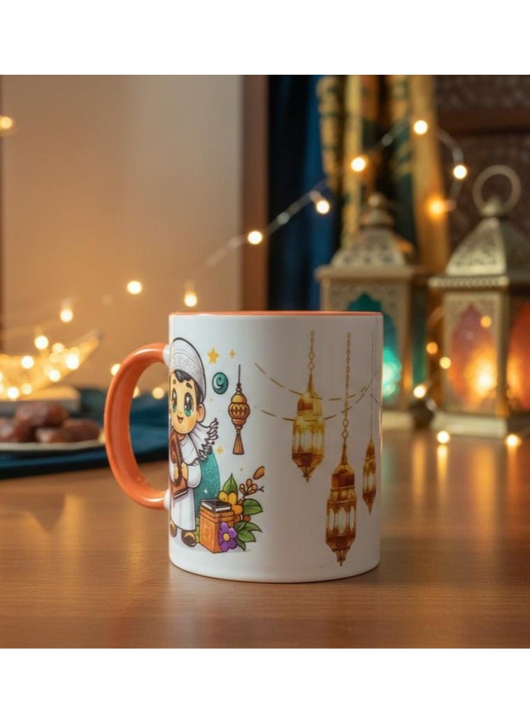 Ramadan Box + 4 Gifts (Golden Lantern + Scented Candle + Mug + Small Lantern Keychain) - Image 4